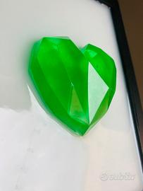 Quadro Candy Heart Epoxy verde