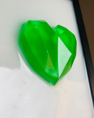 Quadro Candy Heart Epoxy verde