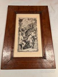 Cornice noce antica con stampa