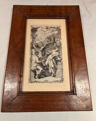 Cornice noce antica con stampa