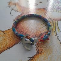 bracciale in stoffa con ancora