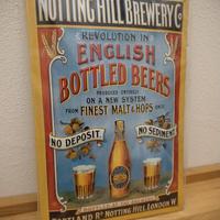 INSEGNA NOTTHING HILL BREWERY CO IN METALLO SMALTA