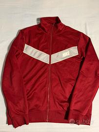 Felpa tracksuit nike vintage con zip bordeaux
