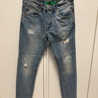Jeans Uomo Rrgular Slim Fit strappati