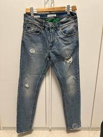 Jeans Uomo Rrgular Slim Fit strappati