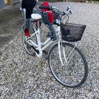 Bicicletta da donna city bike con seggiolini