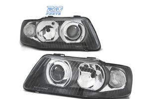 FARI AUDI A3 8L 00-03 LENTE FONDO NERO