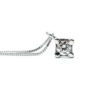 Collana punto luce tornito Diamante Oro Bianco18kt