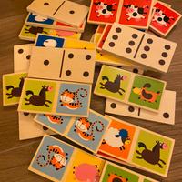 Animali fattoria legno domino