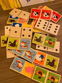 Animali fattoria legno domino