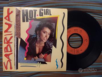 45 giri Sabrina Hot Girl 7" Vinyl 1987 disco