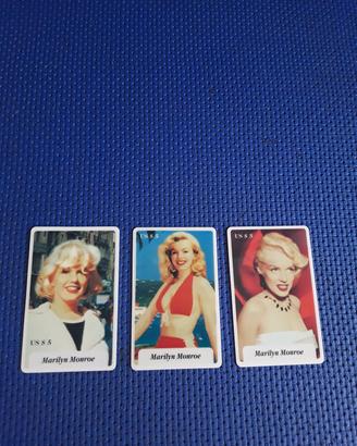 3 Schede telefoniche Marylin Monroe 