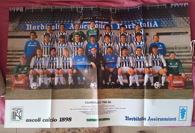 Poster calcio Ascoli 85-86 Boskov Guerin Sportivo