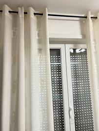 Set 2 tende in lino con anelli – 252 cm altezza –