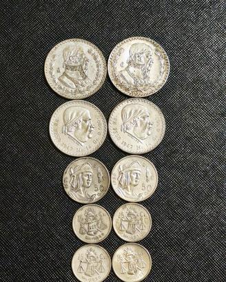 Lotto Messico 10 monete argento 