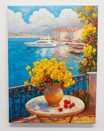 - Al lago- dipinto olio su tela  cm. 40 x 30