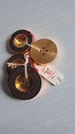 4 bottoni dorati metallo lucido NUOVI giacca donna