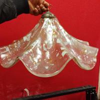 Lampadario da cucina in vetro satinato 