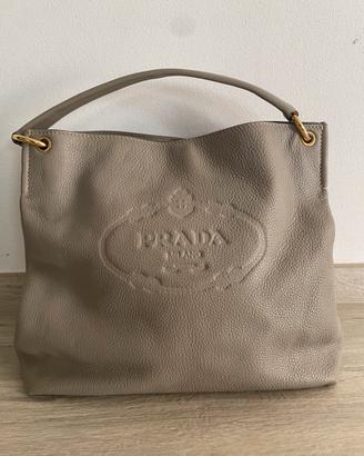 Borsa originale PRADA a sacca large in pelle