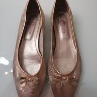 Ballerine oro vera pelle