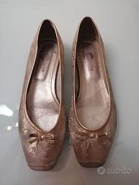 Ballerine oro vera pelle