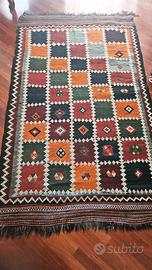Tappeto grande Kilim Soumak pura lana fatto a mano