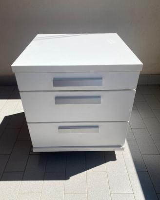 Comodino Moretti Compact 3 cassetti e rotelle