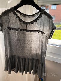 Blusa estiva grigia