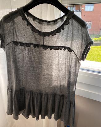 Blusa estiva grigia
