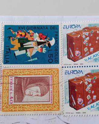 Francobolli Italia Lire anni 1974 e 2004