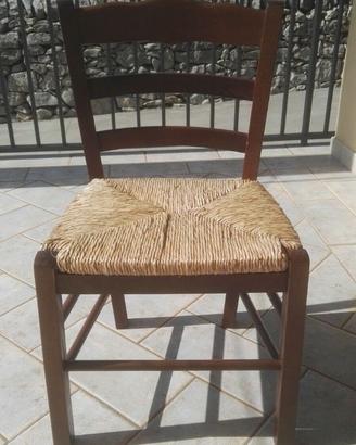 Sedia rustica in legno di Faggio