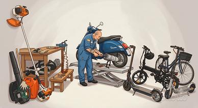 lavoro come meccanico scooter e motorini giardino 