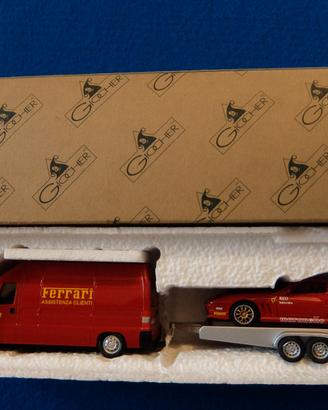 Ferrari furgone + auto + carrello, nuovo