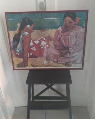 Cuadro incorniciata in legno donne Tahiti Anne 