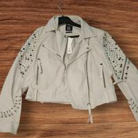 Giacca vera pelle e borchie