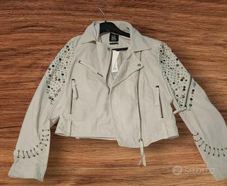 Giacca vera pelle e borchie