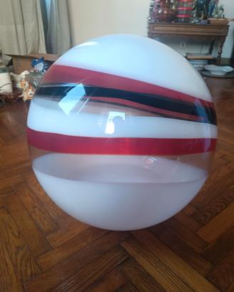 Lampadario a sfera in vetro di Murano