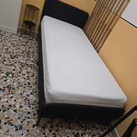 Letto singolo IKEA Slattum 90x200cm imbottito nero