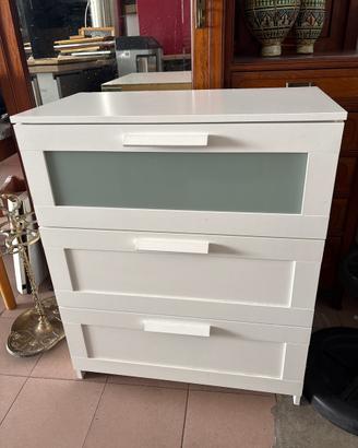Cassetiera bianca 3 cassetti