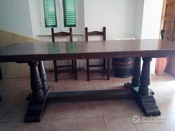 Tavolo massello castagno