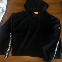 Felpa nera tinta unita