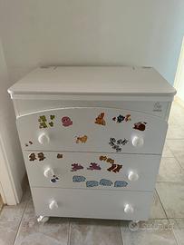 Mobile fasciatoio con vaschetta bianco Italbaby