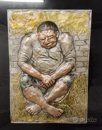 bassorilievo argento Giuseppe Migneco Meriggio