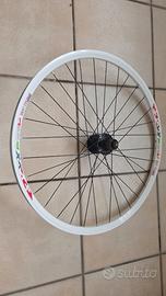Cerchio bici posteriore bianco 26"