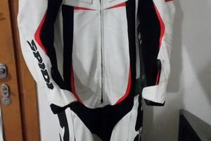 Spidi Track Wind Pro tuta pelle guanti paraschiena