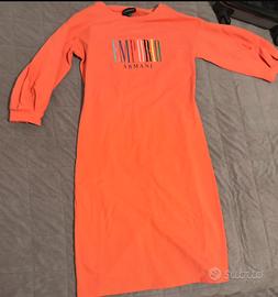 vestito lungo rosso emporio armani