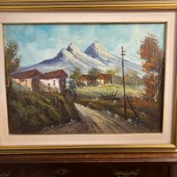 Quadro olio su tela Romanelli “Paesaggio “