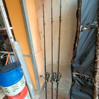 canne mulinelli e sacca caperlan