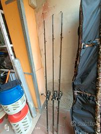 canne mulinelli e sacca caperlan