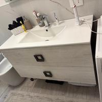 lavello bagno più colonnina porta oggetti